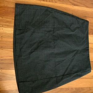 Brandy green plaid skirt